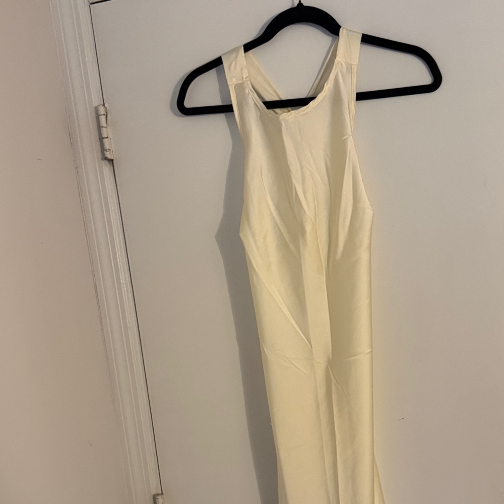 Cream Racerback Slip Dress